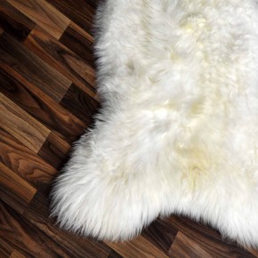 XXL ÖKO echtes Schaffell Lammfell weiß 125x70 Geschenk #7917