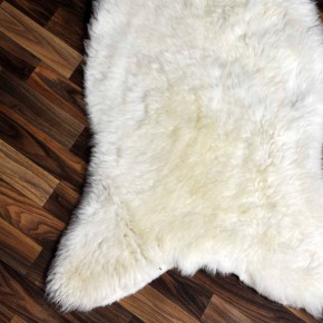 XXL ÖKO Schaffell Lammfell weiß braun 120x75 Hundebett Tierbett #7928