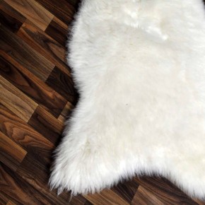 XXL ÖKO Schaffell Lammfell weiß braun 120x65 Hundebett Tierbett #7931
