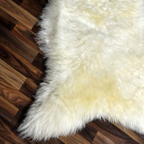 XXL ÖKO Schaffell Lammfell weiß braun 125x75 Hundebett Tierbett #7933