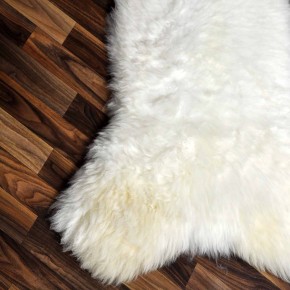 XXL ÖKO echtes Schaffell Lammfell weiß 120x80 Geschenk #7935
