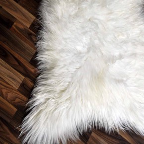 XL ÖKO Schaffell Lammfell weiß 115x70 Hundebett Tierbett #7938