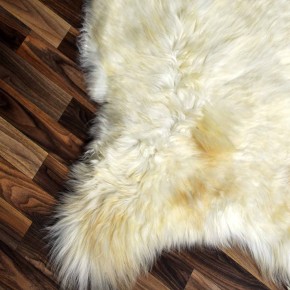 XXL ÖKO echtes Schaffell Lammfell weiß 125x70 Geschenk #7950