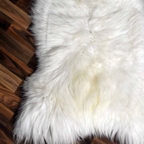 XXL ÖKO echtes Schaffell Lammfell weiß braun 120x80 Geschenk #7959