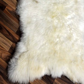 XXL ÖKO echtes Schaffell Lammfell weiß braun 120x80 Geschenk #7961