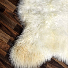 XXL ÖKO echtes Schaffell Lammfell weiß 120x80 Geschenk #7962