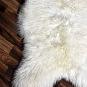 XXL ÖKO echtes Schaffell Lammfell weiß 125x75 Geschenk #7964