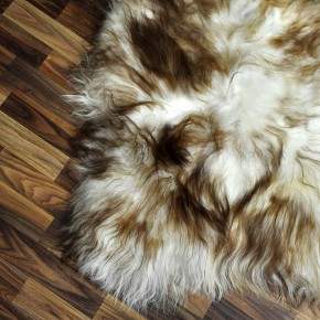 XXXL ÖKO Island Schaffell weiß braun geflammt 130x80 Krampus #8012 XXXL ÖKO Island Schaffell weiß braun geflammt 130x80 Krampus #8012