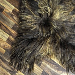 XXL ÖKO Island Schaffell Lammfell rost braun 125x80 Krampus #8036