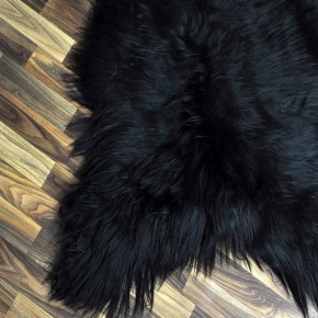 XXL ÖKO Island Schaffell schwarz 125x80 Geschenk Krampus #8059