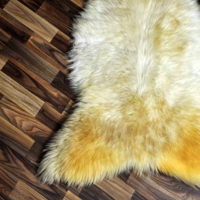 XXL ÖKO Schaffell Lammfell beige braun 125x80 Hundebett #8094