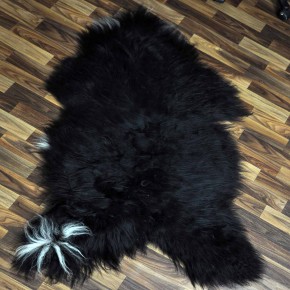 XXXL ÖKO Island Schaffell schwarzbraun weiß 130x80 Geschenk #8167