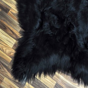 XXL ÖKO Island Schaffell schwarzbraun weiß 125x90 Geschenk #8182