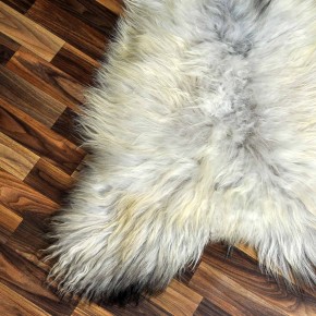 XXL ÖKO Island Schaffell grau beige braun 125x75 Krampus #8189