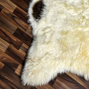 XXL ÖKO Schaffell Lammfell beige braun 120x70 Kamin Fell #8205