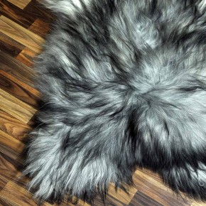 XXXL ÖKO Island Schaffell grau schwarzbraun 130x85 Lammfell #8222