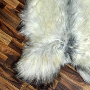 XL ÖKO Island Schaffell grau schwarzbraun 115x75 #8226