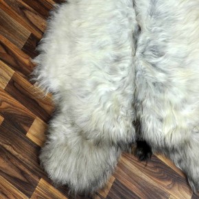 XL ÖKO Island Schaffell grau schwarzbraun 110x75 #8232