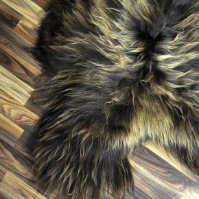 XXXL ÖKO Island Schaffell Lammfell rost braun 130x90 Perchten #8249