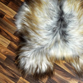 XXL ÖKO Island Schaffell grau braun 125x80 Lammfell #8265