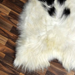 XXL ÖKO Island Schaffell beige schwarzbraun 120x80 #8272