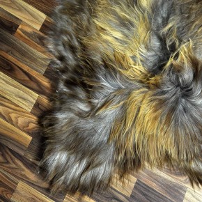 XXL ÖKO Island Schaffell grau braun 125x80 Lammfell #8282