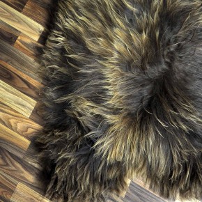 XXXL ÖKO Island Schaffell Lammfell rost braun 135x80 Perchten #8283