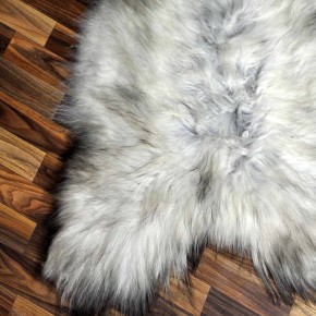 XL ÖKO Island Schaffell grau schwarzbraun 115x80 Lammfell #8288