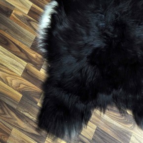 XL ÖKO Island Schaffell schwarzbraun weiß 115x80 Geschenk #8295