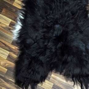 XXL ÖKO Island Schaffell schwarzbraun weiß 125x80 Geschenk #8308