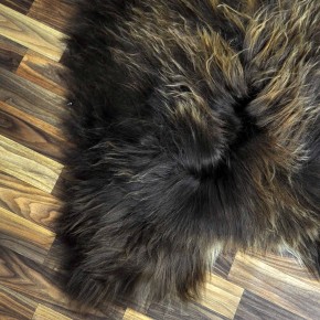 XXL ÖKO Island Schaffell Lammfell rost braun weiß 125x80 #8321