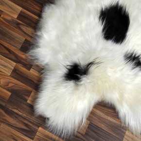 XL ÖKO Island Schaffell beige schwarzbraun 115x75 #8331