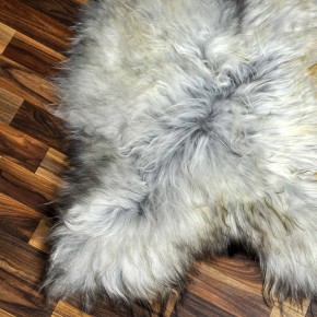 XL ÖKO Island Schaffell grau beige schwarzbraun 115x80 Lamm #8346