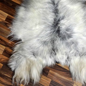 XXL ÖKO Island Schaffell grau beige schwarzbraun 120x75 Lamm #8349