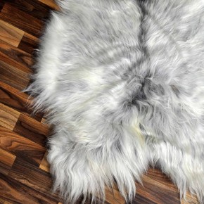XL ÖKO Island Schaffell grau beige schwarzbraun 115x85 Lamm #8350
