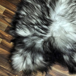 XL ÖKO Island Schaffell grau schwarzbraun 110x75 Lammfell #8358