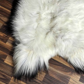 XL ÖKO Island Schaffell beige schwarzbraun 115x80 #8360