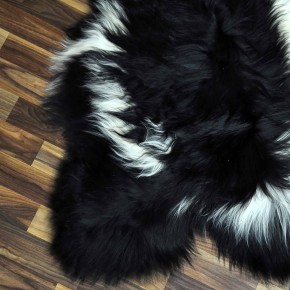 XL ÖKO Island Schaffell schwarzbraun beige 115x75 Lammfell #8366