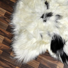 XL ÖKO Island Schaffell beige schwarzbraun 115x80 #8370