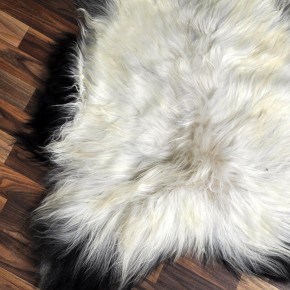 XL ÖKO Island Schaffell beige schwarzbraun 110x80 #8380