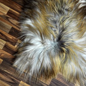 XL ÖKO Island Schaffell Lammfell grau rost braun 110x75 #8393
