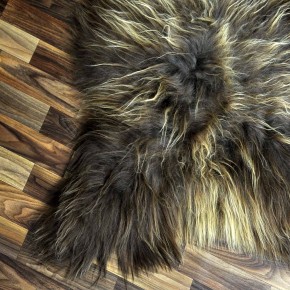 XL ÖKO Island Schaffell Lammfell rost braun 115x80 Krampus #8397