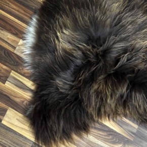 ÖKO Island Schaffell Lammfell rost braun weiß 100x70 Krampus #8399