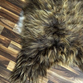 XL ÖKO Island Schaffell rost braun weiß 110x70 Kostüm basteln Fell #8406