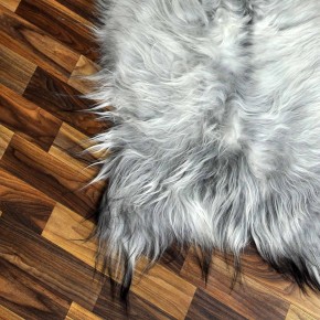 ÖKO Island Schaffell grau schwarzbraun 100x60 basteln Fell #8409