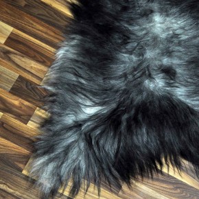 ÖKO Island Schaffell grau schwarzbraun 105x70 Lammfell #8413
