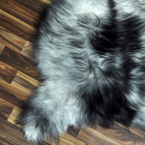 ÖKO Island Schaffell grau schwarzbraun 100x75 basteln Fell #8415