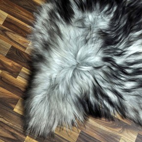 XL ÖKO Island Schaffell grau schwarzbraun 110x75 Lammfell #8416