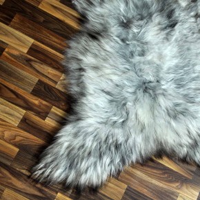 XL ÖKO Island Schaffell grau schwarzbraun 120x80 basteln Fell #8417
