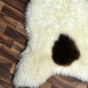 XL ÖKO Schaffell Lammfell beige braun 110x75 Hundebett #8430